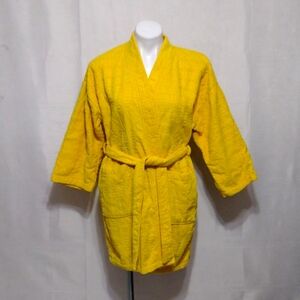 Speedo Vtg Tolga Designs Monogram Terry Cloth Plush Robe Spa Loungewear Robe OS